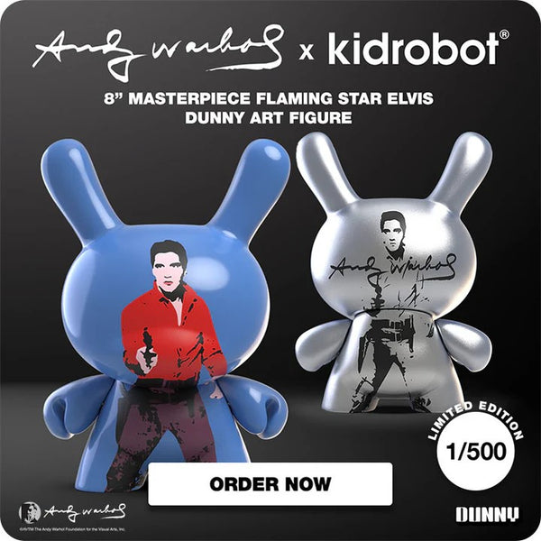 Andy Warhol Flaming Star Elvis Dunny Art Figure - Graceland
