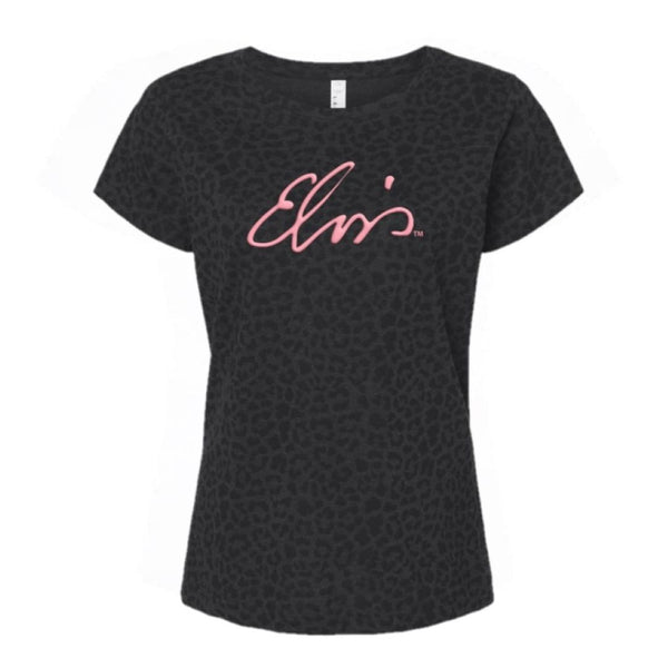 Elvis Signature Black Leopard Women's T-Shirt - Graceland Official
