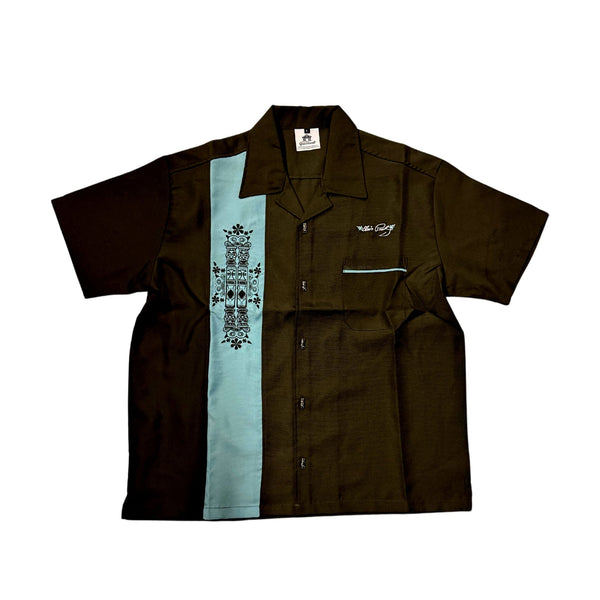 トップス Elvis Presley design poly shirt ELVIS PRESLEY Button Up Shirt Men's Size Medium, Black and