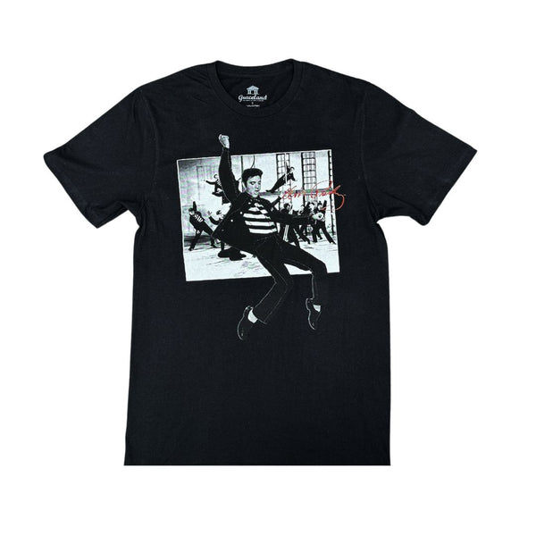 T-shirt Jeunesse Elvis Presley 2008 - Blanc Avec Guitare - Taille S - Occasion Très Bon état