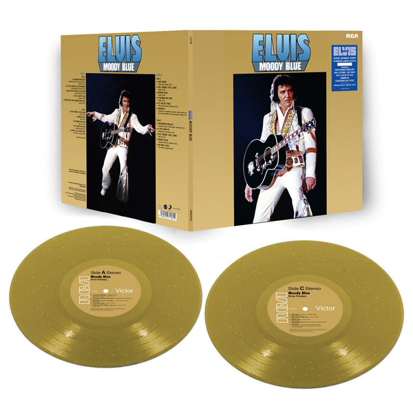 Elvis Moody Blue Gold Sparkle Ftd Lp Set Graceland Official Store 8279