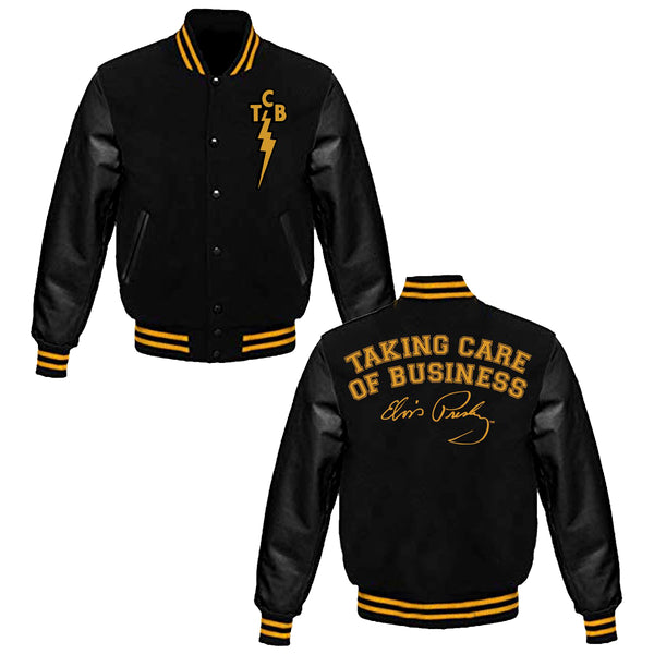 Black and Gold Varsity Jacket