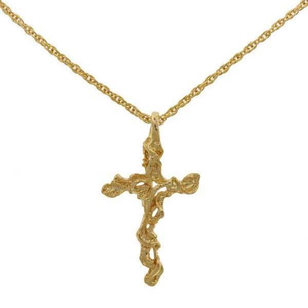 Lowell Hays Gold Plated Nugget Cross Necklace - Graceland Official