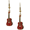 Elvis Presley Red Guitar Earrings