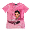 Elvis Presley Pink Classic Car Sublimated Women's T-Shirt Front