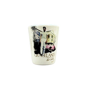 Graceland Elvis Walking Two Tone Shot Glass