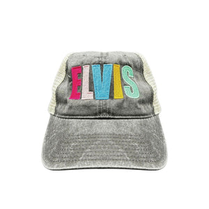 Elvis Multi-Colored Letters Cap