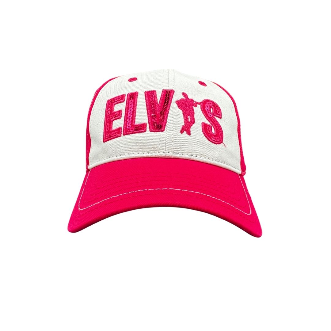 ELVIS PRESLEY サイン刺繍 キャップ フロント本革レザー ELVIS PRESLEY サイン刺繍 キャップ フロント本革レザー