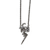 Elvis Signature Style: Sterling Silver TCB Necklace with CZS