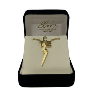 Elvis Signature Style: 14K Gold TCB Necklace