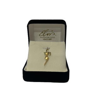 Elvis Signature Style: 14K Gold Medium TCB Charm