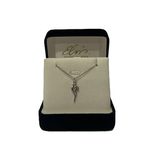 Elvis Signature Style: Sterling Silver Small TCB Necklace