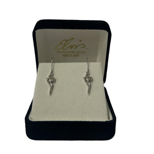 Elvis Signature Style: Sterling Silver Small TCB Earrings