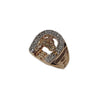 Elvis Signature Style: Gold Plated Horseshoe Ring