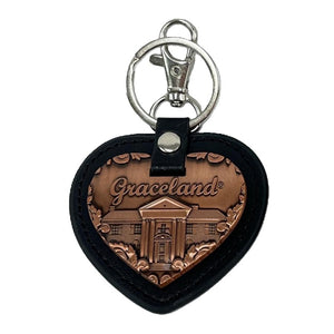 Graceland Copper Heart Key Ring