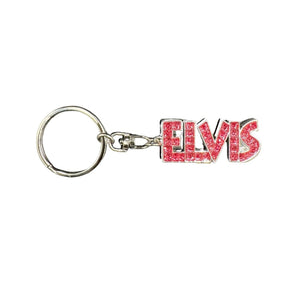 Elvis Pink Bling Key Ring