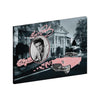 Elvis Pink Classic Car Roses Glitter Magnet