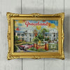 Graceland Watercolor Gold Frame Magnet