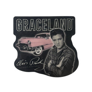 Elvis Graceland Pink Classic Car Magnet