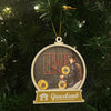 Elvis 68 Special Black Leather Wood Ornament
