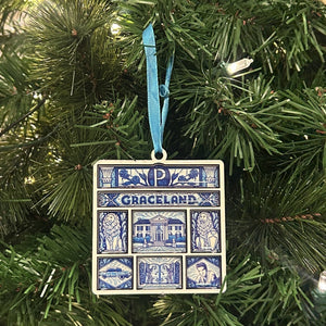 Graceland Blue Tile Ornament