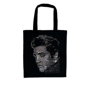 Elvis Rhinestone Portrait Tote Bag