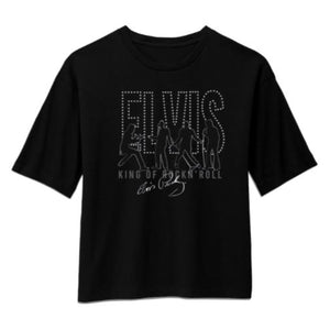 Elvis King of Rock N Roll Boxy Women's T-Shirt