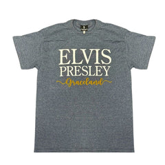 Elvis Presley Tシャツ グレー Elvis Presley Text T-Shirt - Graceland Official Store
