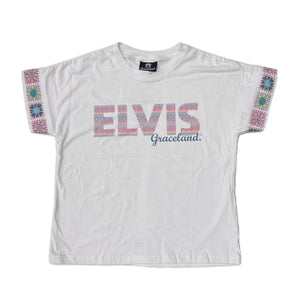 Elvis Graceland Watercolor Motif Women’s T-Shirt