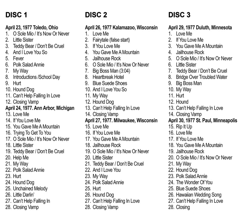 Elvis: The Last Tours Volume 3 FTD 3 CD Set