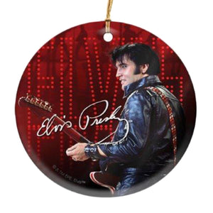 Elvis 68 Special Glass Ornament