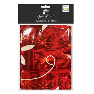 Red Hawaiian Print Craft Fabric