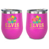Elvis Aloha From Hawaii Stainless Wine Tumbler Pink