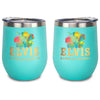 Elvis Aloha From Hawaii Stainless Wine Tumbler Teal