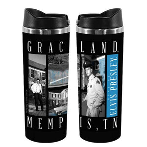 Elvis Graceland Collage Photo Travel Tumbler