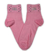 Elvis Rhinestone Embellished Socks Pink