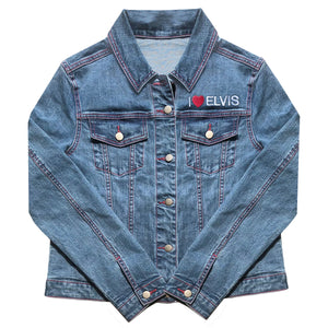 I Heart Elvis Profile Women's Denim Jacket
