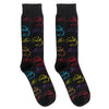 Elvis Presley Repeat Pop Color Signature Socks