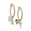 Lowell Hays Gold Plated Hoop Earrings with Interchangeable Charms