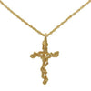Lowell Hays Gold Plated Nugget Cross Necklace