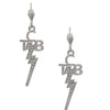 Lowell Hays Sterling Silver Plated Crystal TCB Earrings