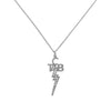 Lowell Hays Sterling Silver Reduced Size TCB Necklace with CZ Accents