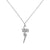 Lowell Hays Sterling Silver Reduced Size TCB Necklace with CZ Accents