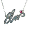 Silver Plated Elvis Signature Necklace