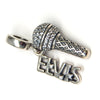 Sterling Silver ELVIS Microphone Dangle Charm