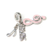 Sterling Silver ELVIS Music Notes Dangle Charm