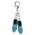 Silver Plated Blue Suede Shoes Charm