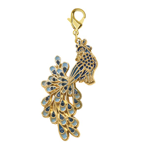Gold Plated Peacock Charm