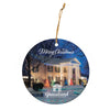 Merry Christmas Graceland Round Ornament