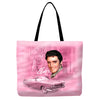 Elvis Presley Pink Classic Car Tote Bag